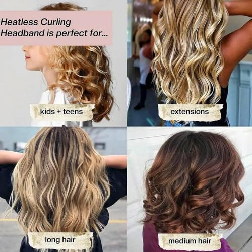 MAYCREATE® 9PCS Heatless Hair Curler, Soft Heatless Curls Satin Velvet Overnight Flexi Blowout Rods with with Hook, No Heat Overnight Sleeping Curling for Hair Styling Tools, Black MAYCREATE® 9PCS Heatless Hair Curler, Soft Heatless Curls Satin Velvet Overnight Flexi Blowout Rods with with Hook, No Heat Overnight Sleeping Curling for Hair Styling Tools, Black